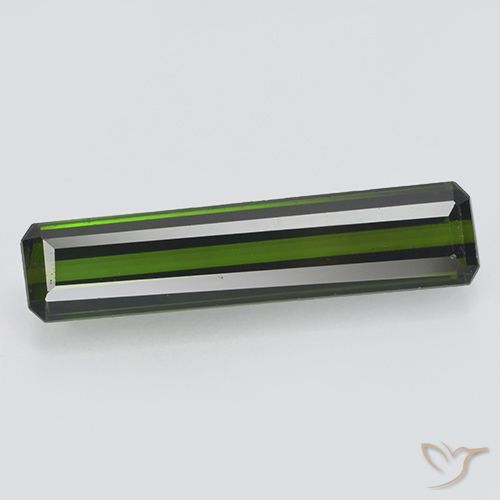 2.35ct Natürlicher Tiefes Waldgrün Turmalin, Smaragdschliff, VVS-VS