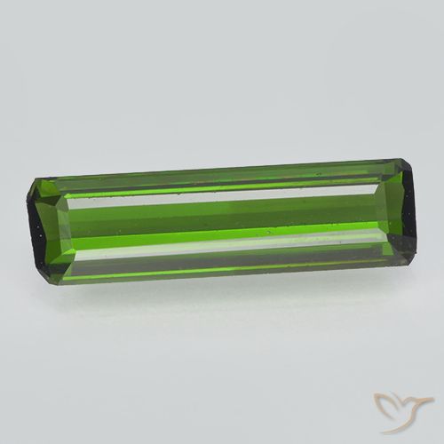 0.81ct Natürlicher tiefgrün Turmalin, Smaragdschliff, VVS-VS