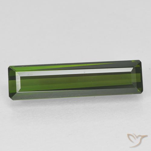 1.71ct Natürlicher dunkelgrün Turmalin, Smaragdschliff, VVS