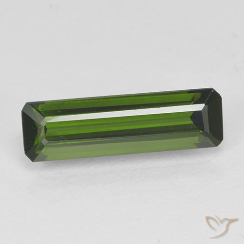 1.27ct Natürlicher dunkelgrün Turmalin, Smaragdschliff, VVS