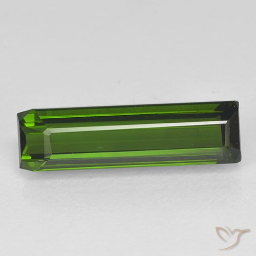 2.37ct Natürlicher dunkelgrün Turmalin, Smaragdschliff, VVS