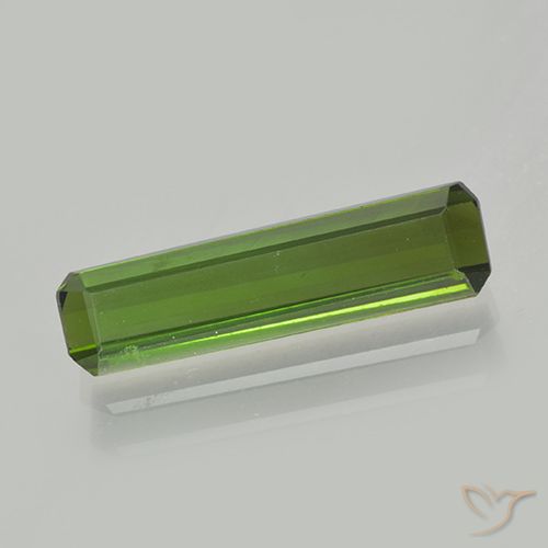 1.60ct Natürlicher tiefgrün Turmalin, Smaragdschliff, VVS-VS