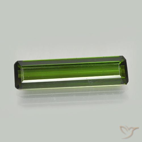 2.16ct Natürlicher dunkelgrün Turmalin, Smaragdschliff, VVS-VS