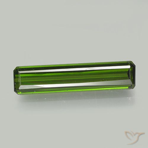 2.22ct Natürlicher Erdiges Grün Turmalin, Smaragdschliff, VVS-VS