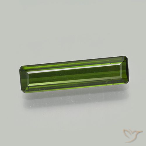 1.74ct Natürlicher Erdiges Grün Turmalin, Oktagonschliff, VVS-VS, Photo A