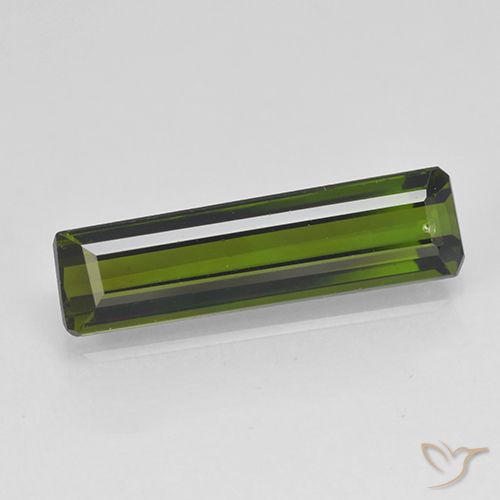 1.59ct Natürlicher tiefgrün Turmalin, Smaragdschliff, VS
