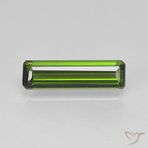 1.11ct Natürlicher dunkelgrün Turmalin, Smaragdschliff, VVS-VS