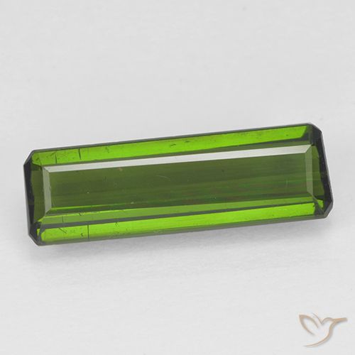 1.24ct Natürlicher Erdiges Grün Turmalin, Smaragdschliff, VS