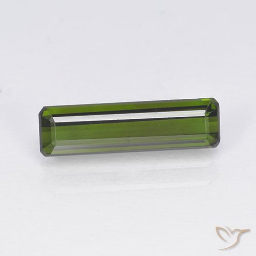1.63ct Natürlicher dunkelgrün Turmalin, Smaragdschliff, VVS