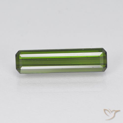 1.77ct Natürlicher Algengrün Turmalin, Smaragdschliff, VVS