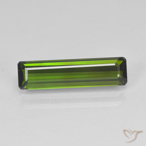 2.16ct Natürlicher Mittelgrün Turmalin, Smaragdschliff, VVS
