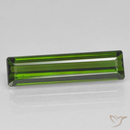 2.10ct Natürlicher dunkelgrün Turmalin, Smaragdschliff, VVS-VS