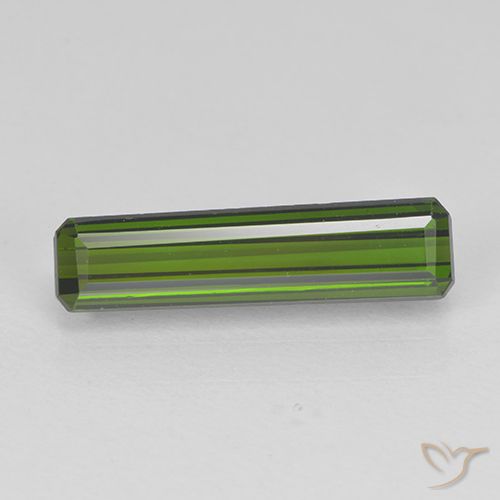 1.70ct Natürlicher dunkelgrün Turmalin, Smaragdschliff, VVS