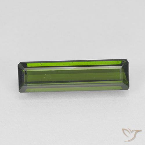 1.55ct Natürlicher Algengrün Turmalin, Smaragdschliff, VVS-VS