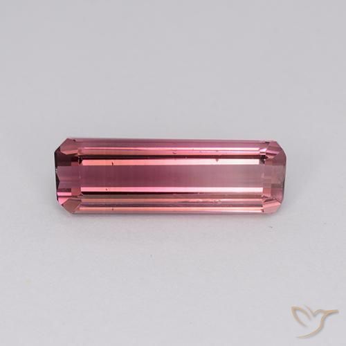 2.18ct Natürlicher tiefrosa Turmalin, Smaragdschliff, VVS-VS