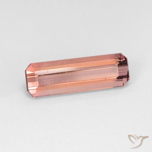 2.91ct Natürlicher orange-rosa Turmalin, Smaragdschliff, VVS-VS