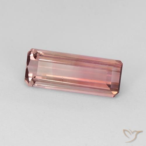 3.37ct Natürlicher orange-rosa Turmalin, Smaragdschliff, VVS-VS