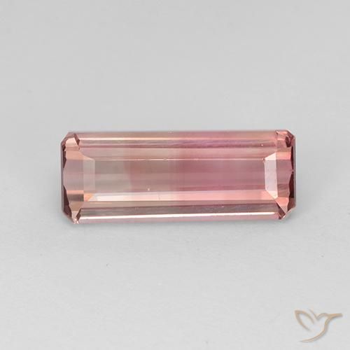 9,17 ctw natürlicher orange-rosa Turmalin, Oktagonschliff, VVS-VS