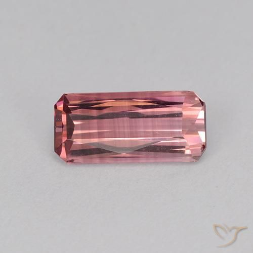 0.97ct Natürlicher Dunkelpink Turmalin, Smaragdschliff, VVS-VS
