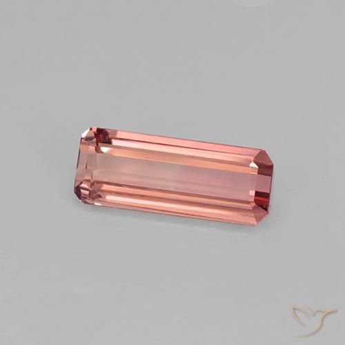 0.93ct Natürlicher rötlich-rosa Turmalin, Smaragdschliff, VVS-VS