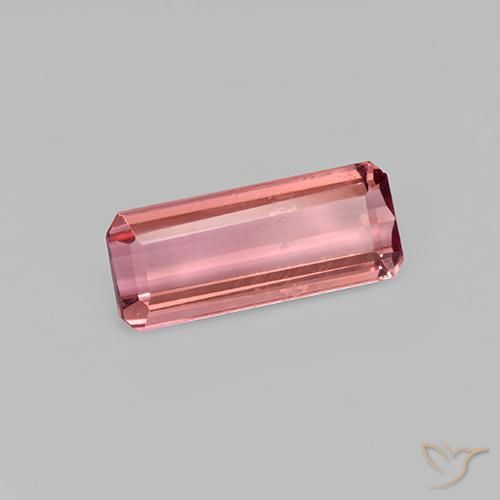 0.93ct Natürlicher Rosenholz Rosa Turmalin, Smaragdschliff, VVS-VS