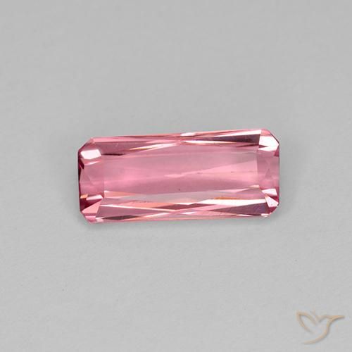 1.55ct Natürlicher Intensives Rosa Turmalin, Smaragdschliff, VVS-VS