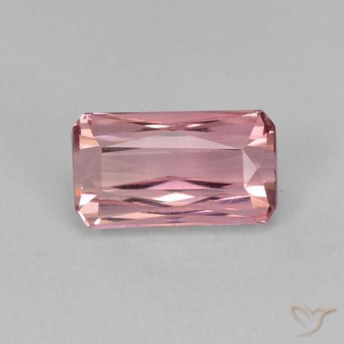 1.42ct Natürlicher Hellrosa Kaugummi Turmalin, Smaragdschliff, VS