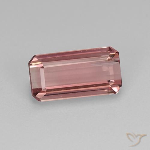 1.61ct Natürlicher rose-rosa Turmalin, Oktagonschliff, VS, Photo A
