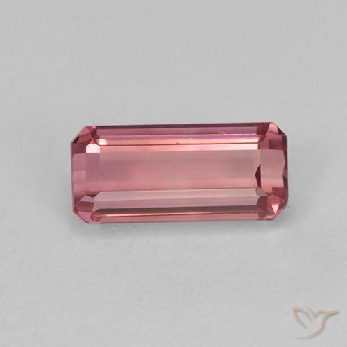 1.03ct Natürlicher orange-rosa Turmalin, Oktagonschliff, VVS-VS, Photo A