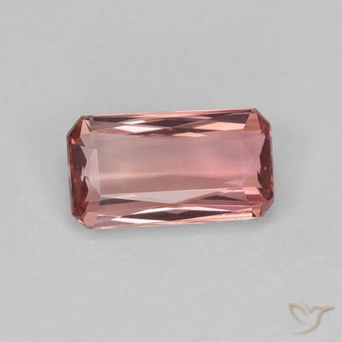 1.21ct Natürlicher Mittelrosa Turmalin, Smaragdschliff, VVS-VS