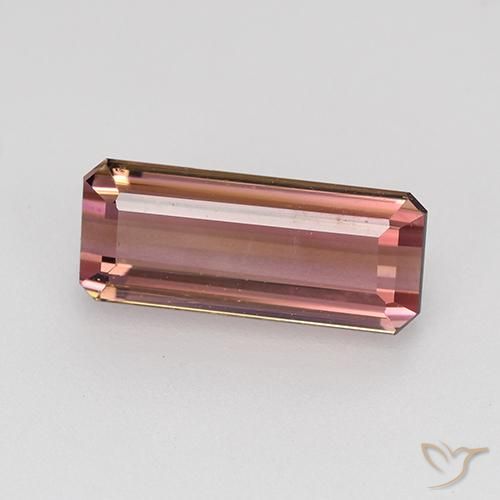 9,17 ctw natürlicher orange-rosa Turmalin, Oktagonschliff, VVS