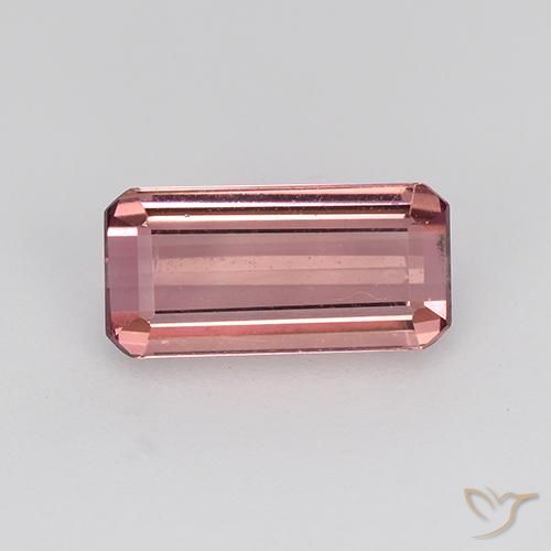 1.32ct Natürlicher orange-rosa Turmalin, Smaragdschliff, VVS