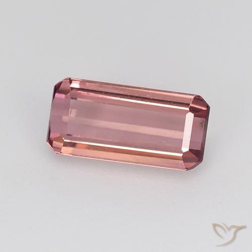 9,17 ctw natürlicher orange-rosa Turmalin, Oktagonschliff, VVS