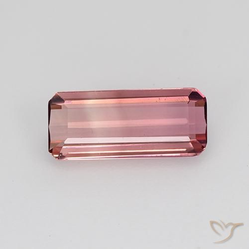 1.18ct Natürlicher Mittelrosa Turmalin, Smaragdschliff, VVS