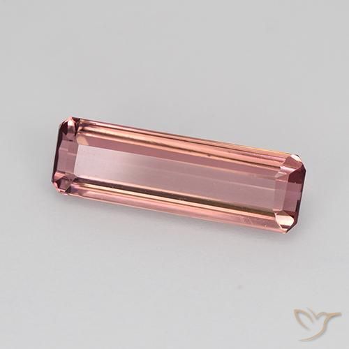 9,17 ctw natürlicher orange-rosa Turmalin, Oktagonschliff, VVS