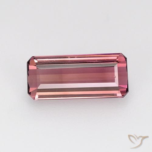 1.61ct Natürlicher Lila-rosa Turmalin, Smaragdschliff, VVS