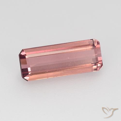 9,17 ctw natürlicher orange-rosa Turmalin, Oktagonschliff, VS