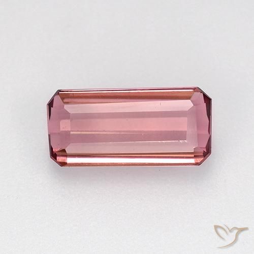 1.37ct Natürlicher Intensives Rosa Turmalin, Smaragdschliff, VVS