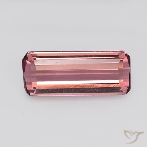 1.10ct Natürlicher orange-rosa Turmalin, Smaragdschliff, VVS