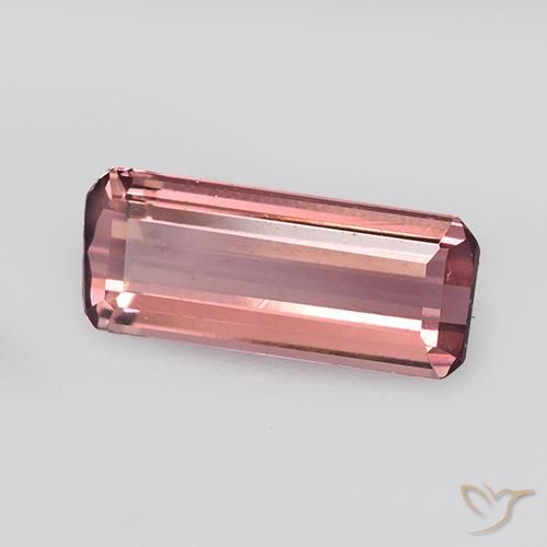 9,17 ctw natürlicher orange-rosa Turmalin, Oktagonschliff, VVS