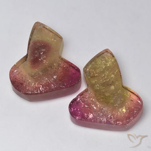 33.04 ct natürliche Zweifarbig Turmalin-Edelsteine, Fantasie, Transparent