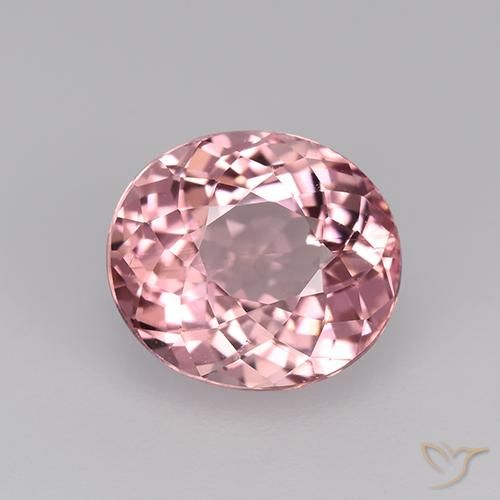 2.18ct Natürlicher Hellrosa Kaugummi Turmalin, Oval, VVS-VS