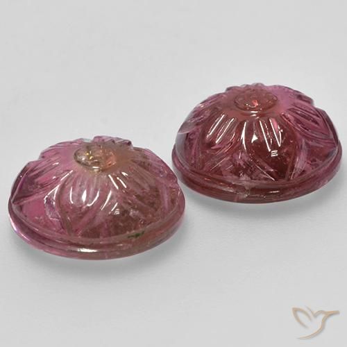13.03 ct natürliche Dunkelpink Turmalin-Edelsteine, Blumen-Schliff, Transparent