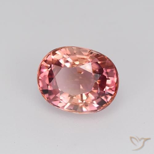 9,17 ctw natürlicher Rosenholz Rosa Turmalin, Oval, VVS-VS