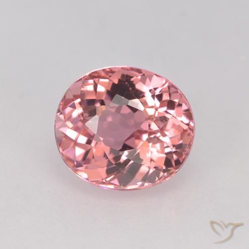 1.44ct Natürlicher Kaugummi Rosa Turmalin, Oval, VVS-VS
