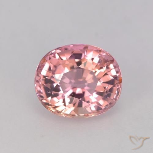 1.32ct Natürlicher hellrosa Turmalin, Oval, VVS-VS