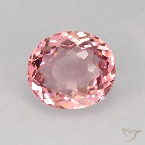 9,17 ctw natürlicher Kaugummi Rosa Turmalin, Oval, VVS-VS