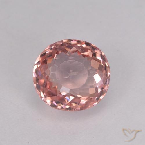 1.67ct Natürlicher orange-rosa Turmalin, Oval, VVS-VS