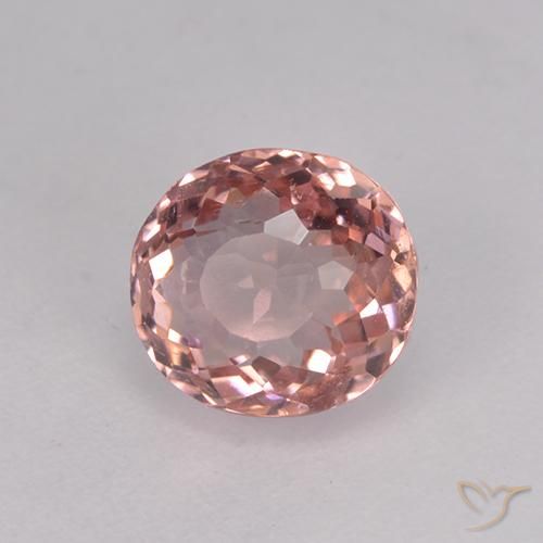 9,17 ctw natürlicher orange-rosa Turmalin, Oval, VVS-VS
