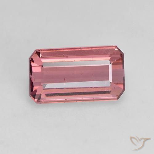 1.51ct Natürlicher orange-rosa Turmalin, Smaragdschliff, VS